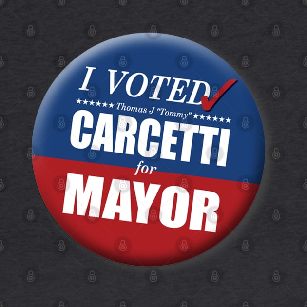 I Voted Carcetti for Mayor (pin) - "The Wire" by WitchDesign
